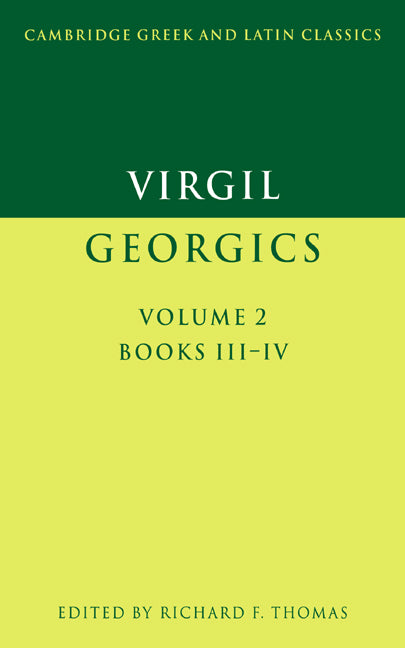Virgil: Georgics: Volume 2, Books III-IV (Paperback) 9780521346788