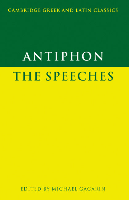 Antiphon: The Speeches (Hardback) 9780521380294