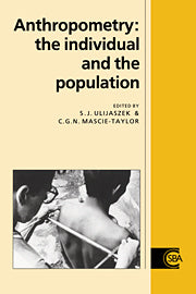 Anthropometry; The Individual and the Population (Paperback / softback) 9780521019972