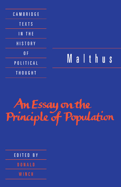 Malthus: 'An Essay on the Principle of Population' (Paperback) 9780521429726