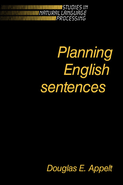 Planning English Sentences (Paperback) 9780521438032