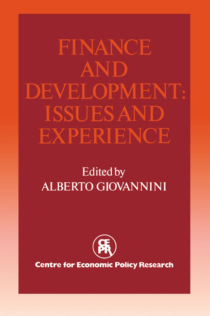 Finance and Development; Issues and Experience (Hardback) 9780521440172