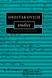 Shostakovich Studies (Paperback / softback) 9780521028318