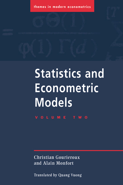 Statistics and Econometric Models (Paperback) 9780521477451