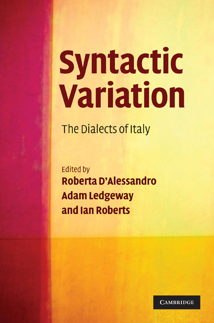 Syntactic Variation; The Dialects of Italy (Hardback) 9780521517362