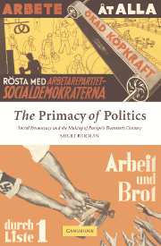 The Primacy of Politics; Social Democracy and the Making of Europe's Twentieth Century (Hardback) 9780521817998