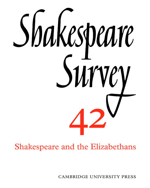Shakespeare Survey (Paperback) 9780521523813