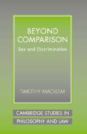 Beyond Comparison; Sex and Discrimination (Hardback) 9780521826822