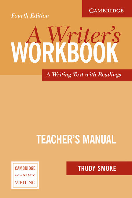 A Writer's Workbook Teacher's Manual; An Interactive Writing Text (Paperback) 9780521544900