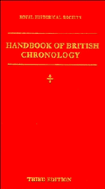 Handbook of British Chronology (Hardback) 9780521563505
