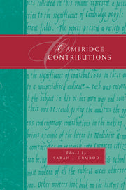 Cambridge Contributions (Hardback) 9780521592437