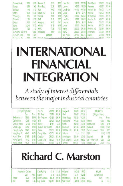 International Financial Integration; A Study of Interest Differentials between the Major Industrial Countries (Paperback) 9780521599375