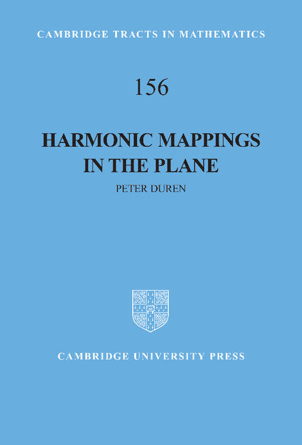 Harmonic Mappings in the Plane (Hardback) 9780521641210