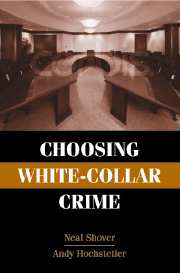 Choosing White-Collar Crime (Hardback) 9780521662178