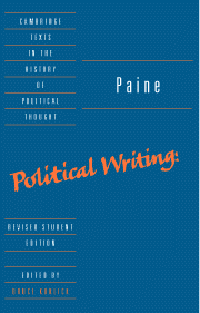 Paine: Political Writings (Paperback) 9780521667999