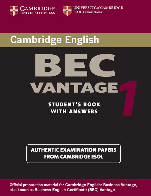 Cambridge BEC Vantage 1; Practice Tests from the University of Cambridge Local Examinations Syndicate (Paperback) 9780521753043