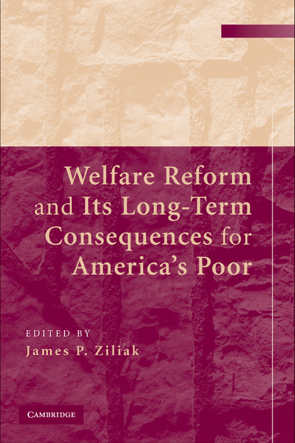 Welfare Reform and its Long-Term Consequences for America's Poor (Hardback) 9780521764254