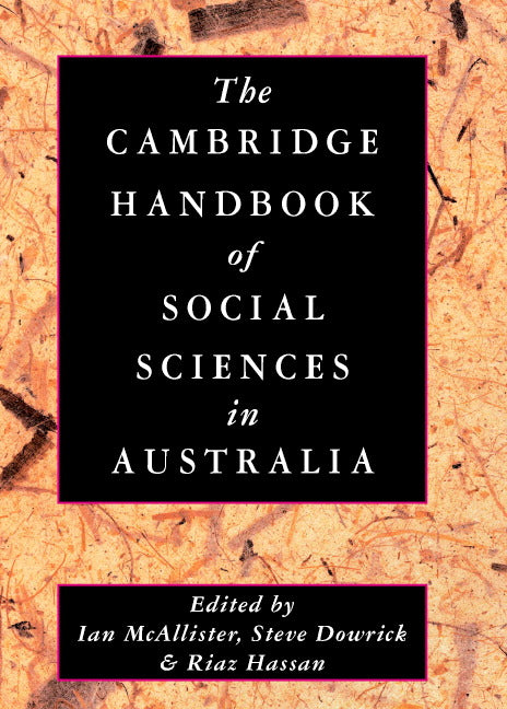The Cambridge Handbook of Social Sciences in Australia (Hardback) 9780521822169