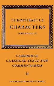 Theophrastus: Characters (Paperback / softback) 9780521045766