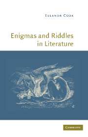 Enigmas and Riddles in Literature (Paperback) 9780521119894