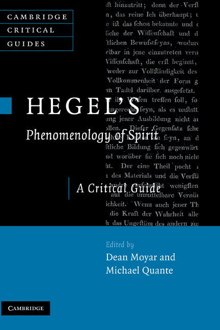 Hegel's Phenomenology of Spirit; A Critical Guide (Hardback) 9780521874540