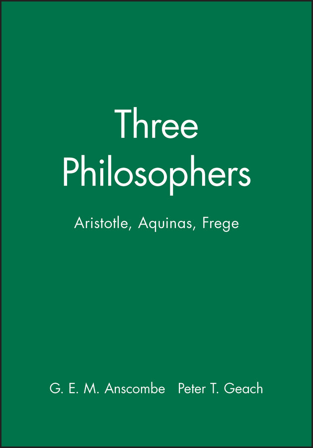 Three Philosophers (Hardback) 9780631070306
