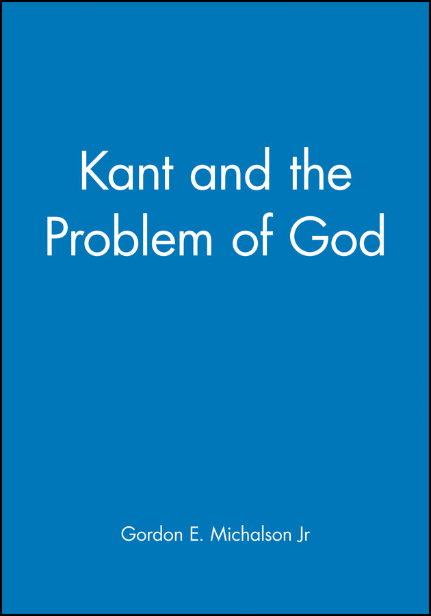 Kant and the Problem of God (Paperback / softback) 9780631212201