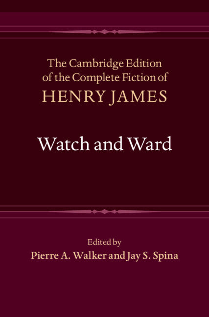 Watch and Ward (Hardback) 9781107086487