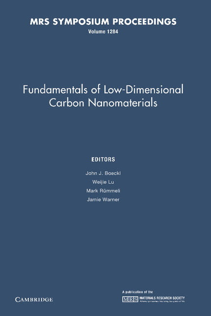 Fundamentals of Low-Dimensional Carbon Nanomaterials: Volume 1284 (Paperback / softback) 9781107406667