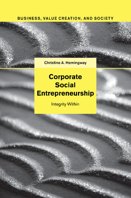 Corporate Social Entrepreneurship; Integrity Within (Paperback / softback) 9781107447196