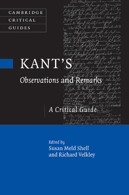 Kant's Observations and Remarks; A Critical Guide (Paperback / softback) 9781107463158