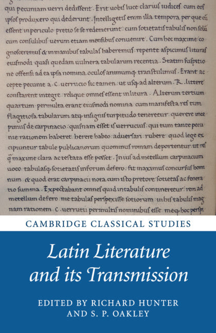 Latin Literature and its Transmission (Paperback / softback) 9781107538115