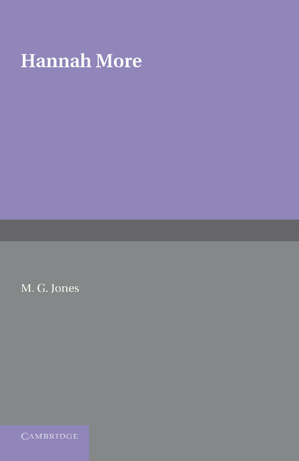 Hannah More (Paperback / softback) 9781107622043