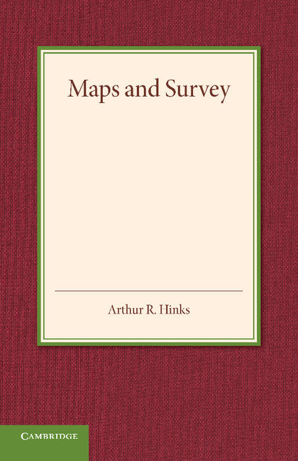 Maps and Survey (Paperback / softback) 9781107699601