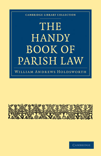 The Handy Book of Parish Law (Paperback / softback) 9781108024839