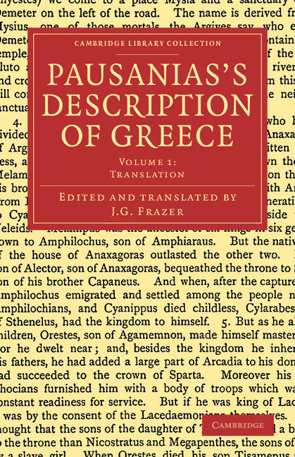 Pausanias's Description of Greece (Paperback / softback) 9781108047234