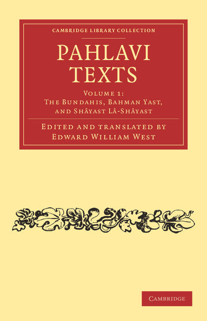 Pahlavi Texts (Paperback / softback) 9781108054294