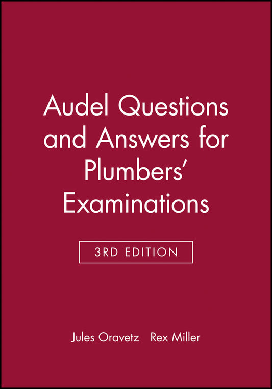 Audel Questions and Answers for Plumbers' Examinations (Paperback / softback) 9780025935105