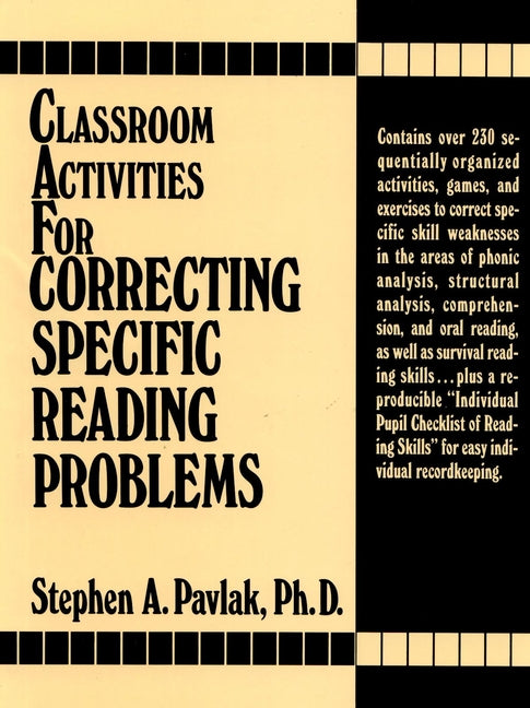 Classroom Activities For Correcting Specific Reading Problems (Paperback / softback) 9780131362192
