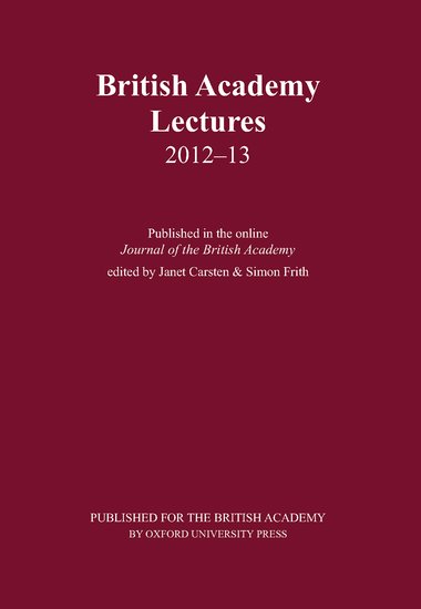 British Academy Lectures 2012-13 (Hardback) 9780197265666