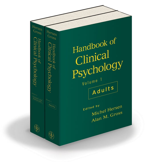 Handbook of Clinical Psychology, 2 Volume Set (Volume 1 Adults; Volume 2 Children and Adolescents) (Hardback) 9780470008874