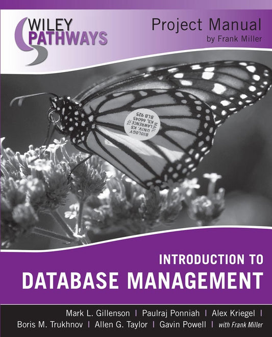 Wiley Pathways Introduction to Database Management, Project Manual (Paperback / softback) 9780470114100
