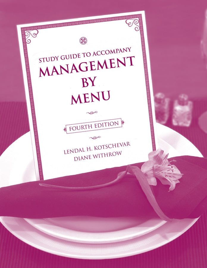 Management by Menu, 4e Study Guide (Paperback / softback) 9780470140536