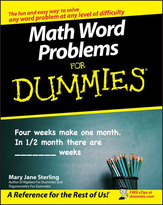 Math Word Problems For Dummies (Paperback / softback) 9780470146606