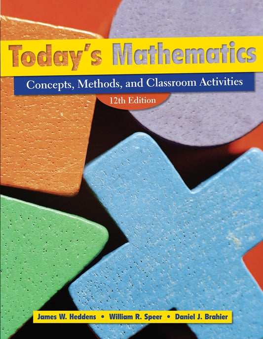 Today's Mathematics, (Shrinkwrapped with CD inside envelop inside front cover of Text); Concepts, Methods, and Classroom Activities (Multiple-component retail product, part(s) enclosed) 9780470286906