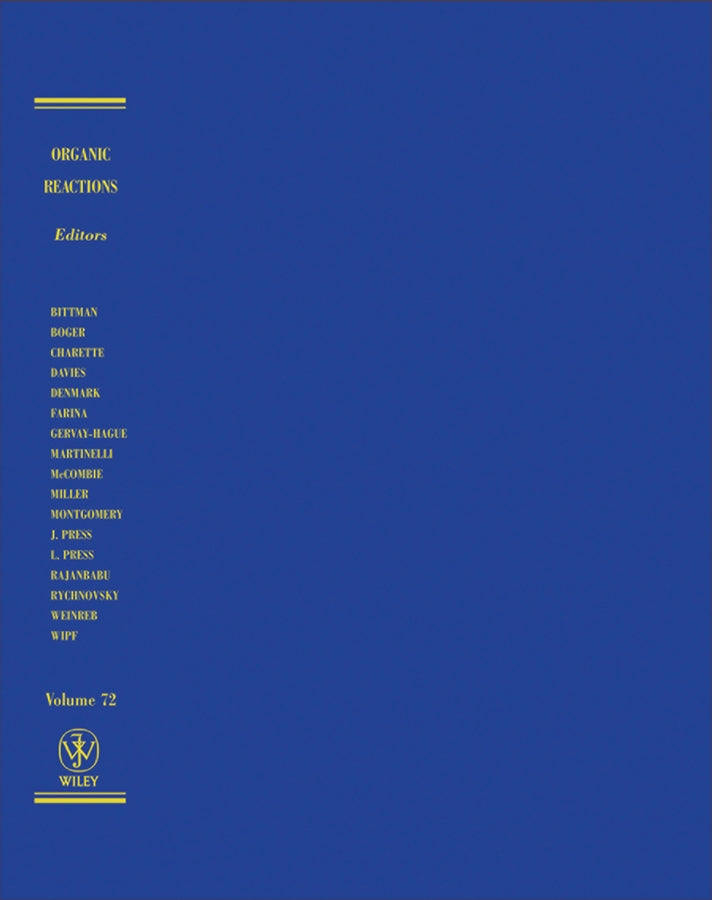 Organic Reactions, Volume 72 (Hardback) 9780470423745