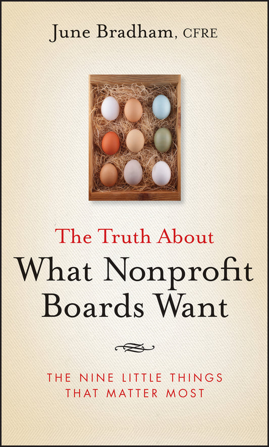 The Truth About What Nonprofit Boards Want; The Nine Little Things That Matter Most (Hardback) 9780470458006
