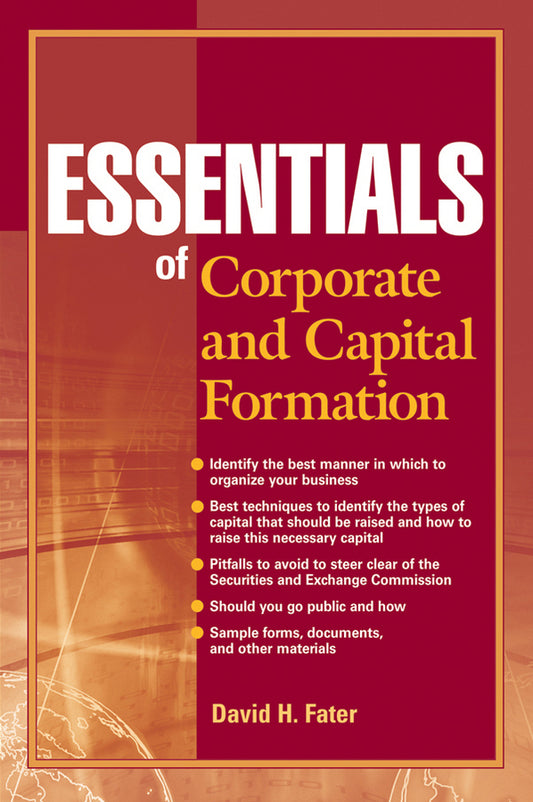Essentials of Corporate and Capital Formation (Paperback / softback) 9780470496565