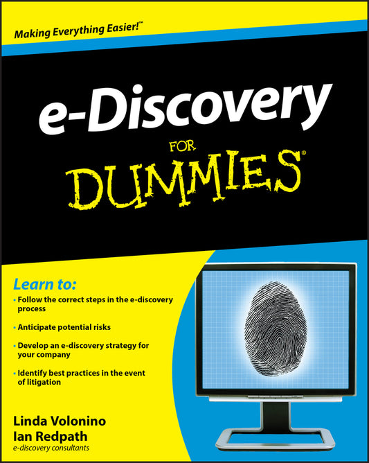e-Discovery For Dummies (Paperback / softback) 9780470510124