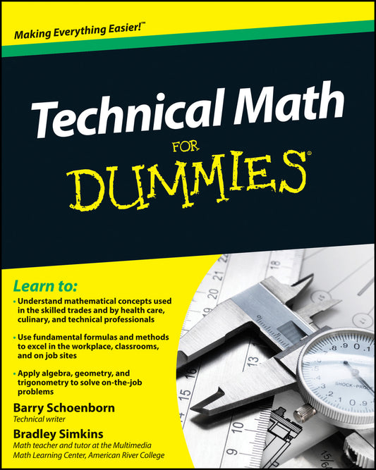 Technical Math For Dummies (Paperback / softback) 9780470598740